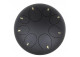 TONGUE DRUM TANKDRUM DE 10" NEGRO CIRCULAR CON  8 LAMINAS PATAS GOMA