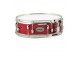 CAJA BATERIA MADERA DE ARCE DE 14 " X 5 " ROJA 1065