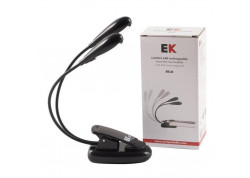 LAMPARA LED DOBLE MOD EKLR PARA ATRIL DE 8 LEDS LUZ BLANCA USB RECAR