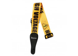 CORREA BNADOLERA GUITARRA BAJO BASSO MOD SF 356 ALTO VOLTAGE AMARILLA Y NEGRA