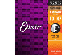 JUEGO CUERDAS GUITARR ACUSTIC ELIXIR 16002  BRONCE 0.10 A 47 3803521