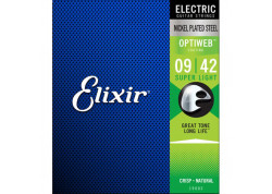 JUEGO CUERDAS GUITARRA ELECTRICA ELIXIR 19002 0.9 0.42 OPTIWEB  3804222