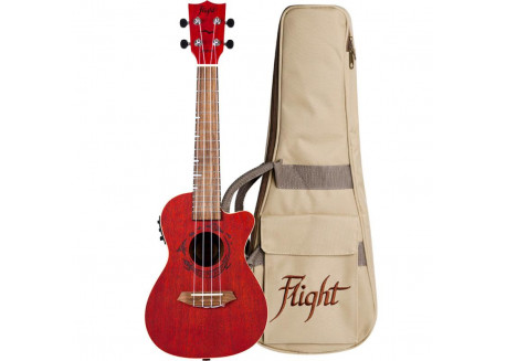 UKELELE CONCIERTO FLIGHT DUC 380 CEQ GEMS CORAL AMPLIFI FUNDA 5308039