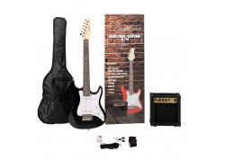 PACK KIT GUITARRA ELECTRICA DAYTONA 3/4 NIÑOS NEGRA STRATO PGEDBK34