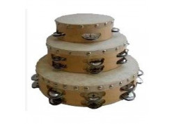 PANDERETA KELL 25 CMS PARCHE PIEL REMACHADA TH1016