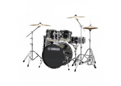 BATERIA YAMAHA SET RYDEEN 20 14 14 10 12 BLACK GLI + HERRAJ+ PLATO 101