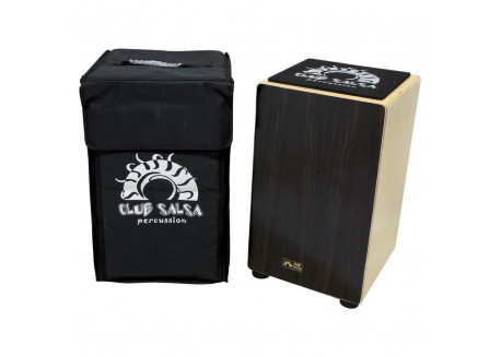 CAJON RUMBERO GEWA CLUB SALSA ACABADO EBANO CON FUNDA F830.108