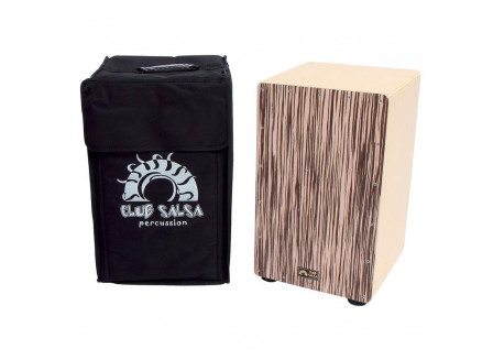 CAJON RUMBERO GEWA CLUB SALSA TAPA VETEADA CON FUNDA F830.112