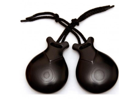 PAR CASTAÑUELAS JALE TELA NEGRA PRENSADA Nº 6  86/6