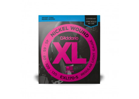JUEGO CUERDAS BAJO ELECTRICO EXL 170-5 DADDARIO 0.45 A 130 5 CUERDAS