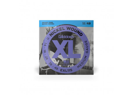 JUEGO CUERDAS GUITARRA ELECTRICA JAZZ D´ADDARIO EXL 115  011 A 0.49