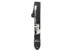 CORREA BANDOLERA GUITARRA BASSO SF31 NYLON 5 CMS NEGRA MOD SG