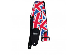 CORREA BANDOLERA GUITARRA BASSO SF354 NYLON 5 CMS BANDERA UK