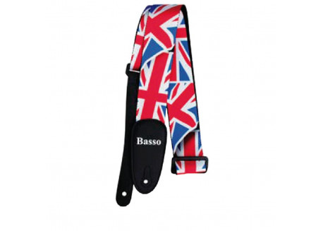 CORREA BANDOLERA GUITARRA BASSO SF354 NYLON 5 CMS BANDERA UK