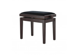 BANQUETA PIANO GEWA REGULABLE PALISANDRO MATE TAPIZ NEGRO 130.040