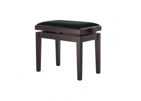 BANQUETA PIANO GEWA REGULABLE PALISANDRO MATE TAPIZ NEGRO 130.040