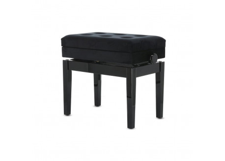 BANQUETA PIANO GEWA CAJON ABATIBLE REGULABLE NEGRO BRILLO 130.510