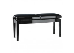BANQUETA DOBLE REGULABLE GEWA DELUXE NEGRO BRILLO TAPIZ NEG 130210