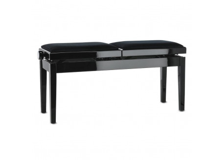 BANQUETA DOBLE REGULABLE GEWA DELUXE NEGRO BRILLO TAPIZ NEG 130210