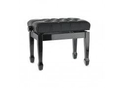 BANQUETA PIANO GEWA REGULABLE FX NEGRA BRILLO TAPIZADO CAPITONE 130.300